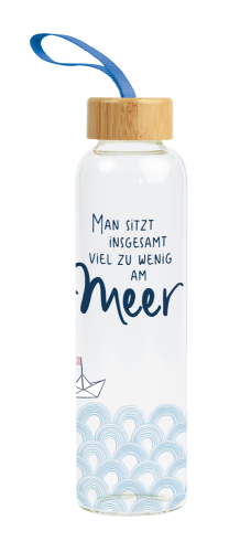 Glas Trinkflasche Meer