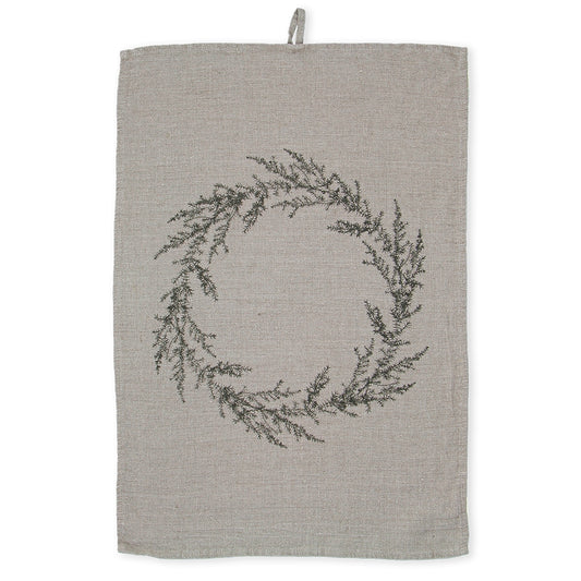 Geschirrhandtuch Leinen Seasonal, JUNIPERWREATH