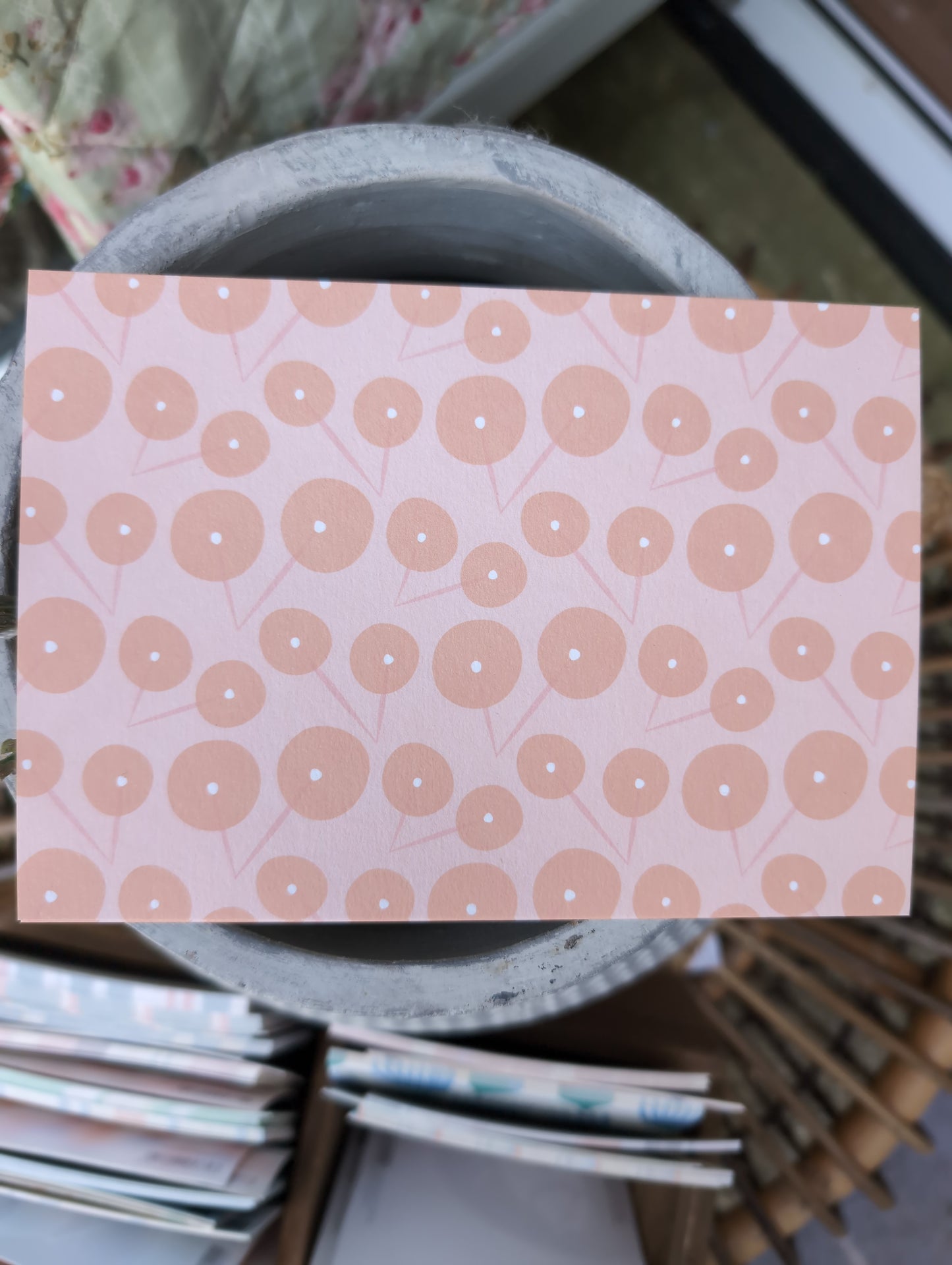 Postkarte „peachy flowers“