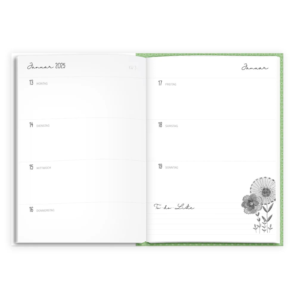 Taschenkalender 2025 "Mohnblumen"